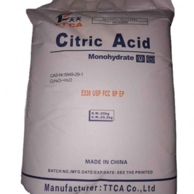 Top Quality White Crystalline Powders Citric Acid Food Ingredient 25kg Food Grade Ttca Acidity Citric Acid Monohydrate